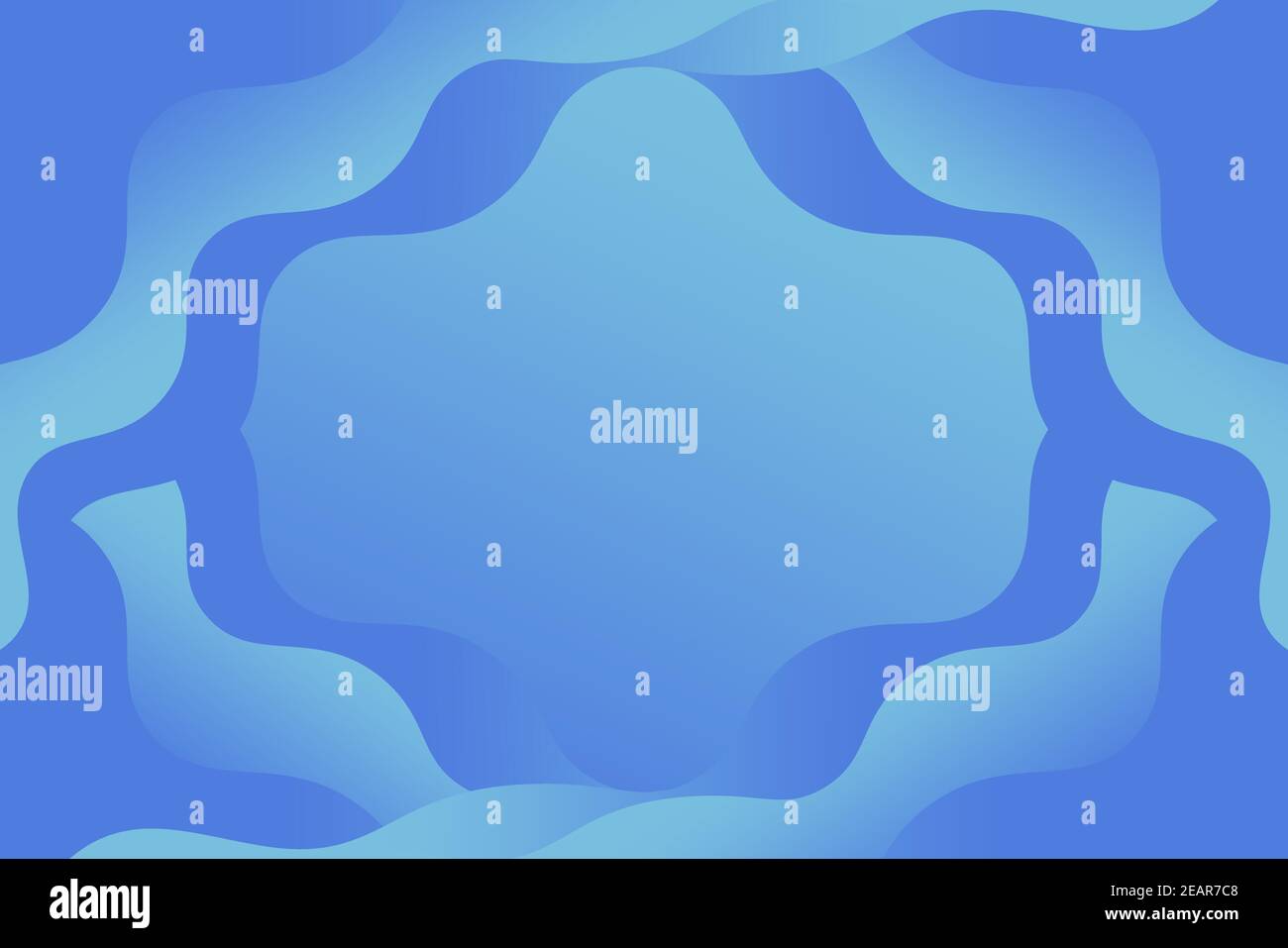 Blauer abstrakter Kurvenhintergrund mit Wellenlinien Stock Vektor