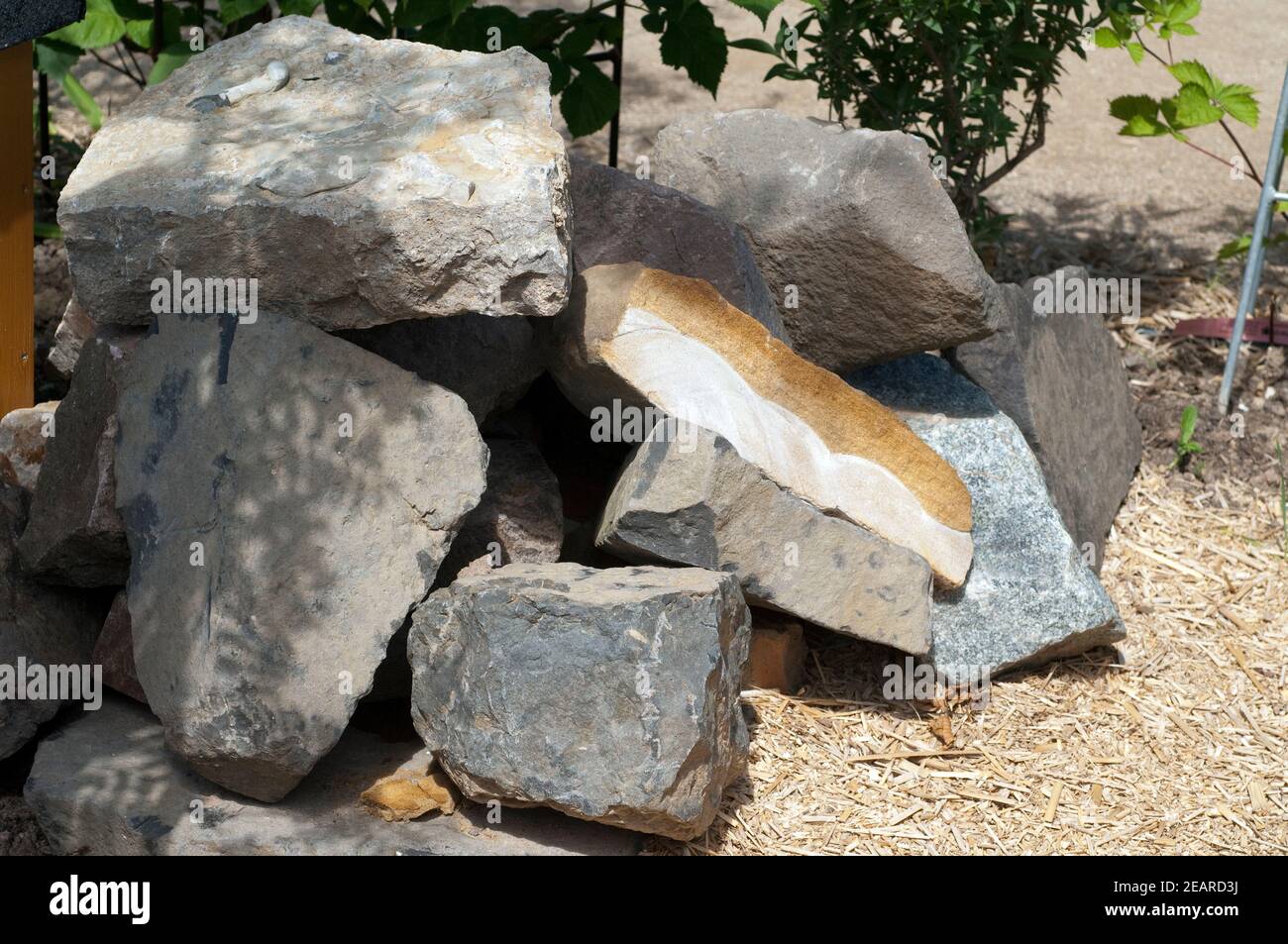 Steinhaufen, Steine, geschuettet Stockfoto