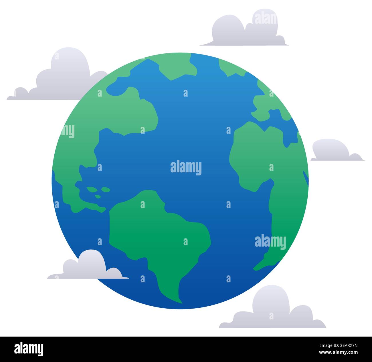 Planet Earth Flat Design Stock Vektor