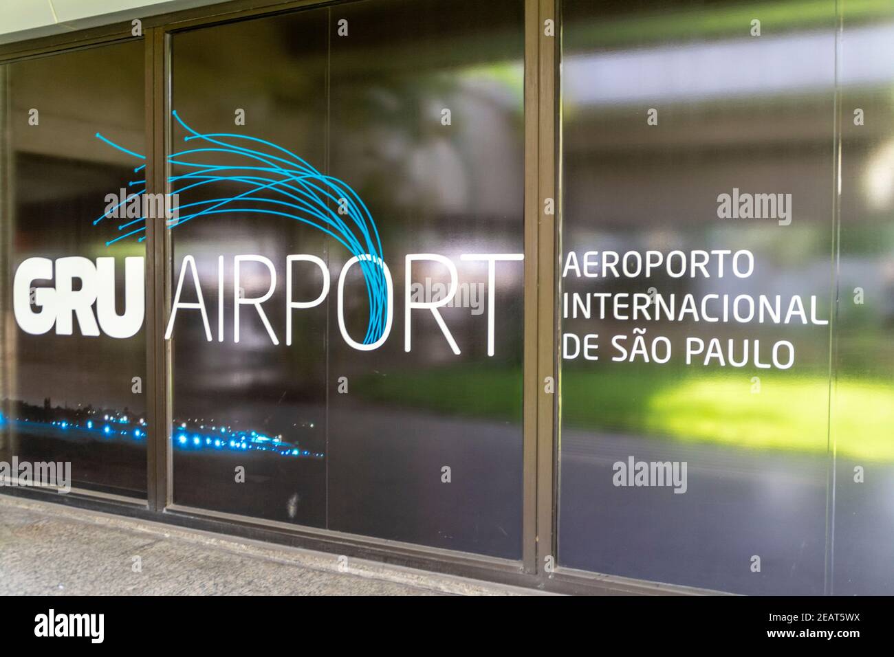 Sao Paulo/Guarulhos–Governador Andre Franco Montoro International Airport (GRU Airport) in Brasilien. Stockfoto