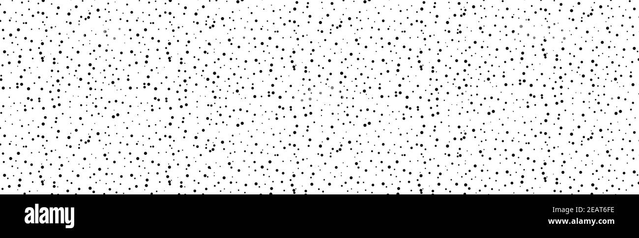 Viele schwarze Punkte auf einem weißen Hintergrund Panorama Stockfoto