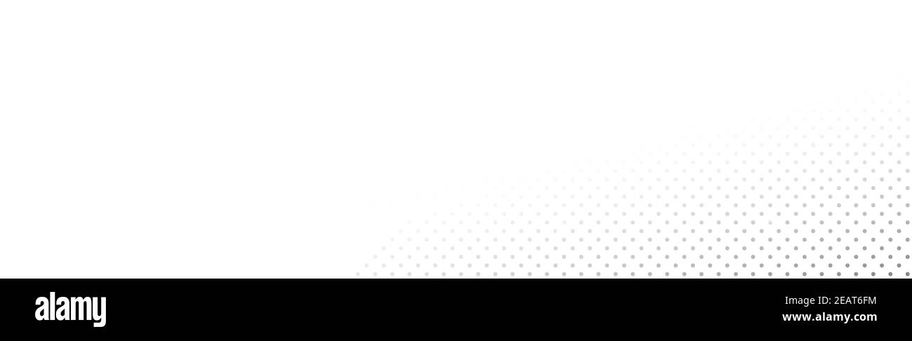 Viele schwarze Punkte auf einem weißen Hintergrund Panorama Stockfoto