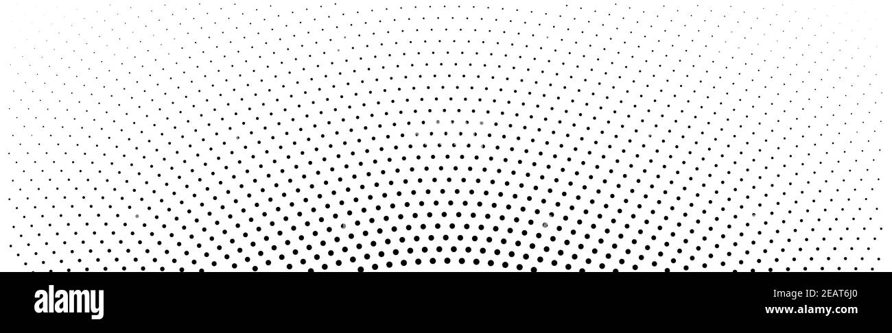 Viele schwarze Punkte auf einem weißen Hintergrund Panorama Stockfoto