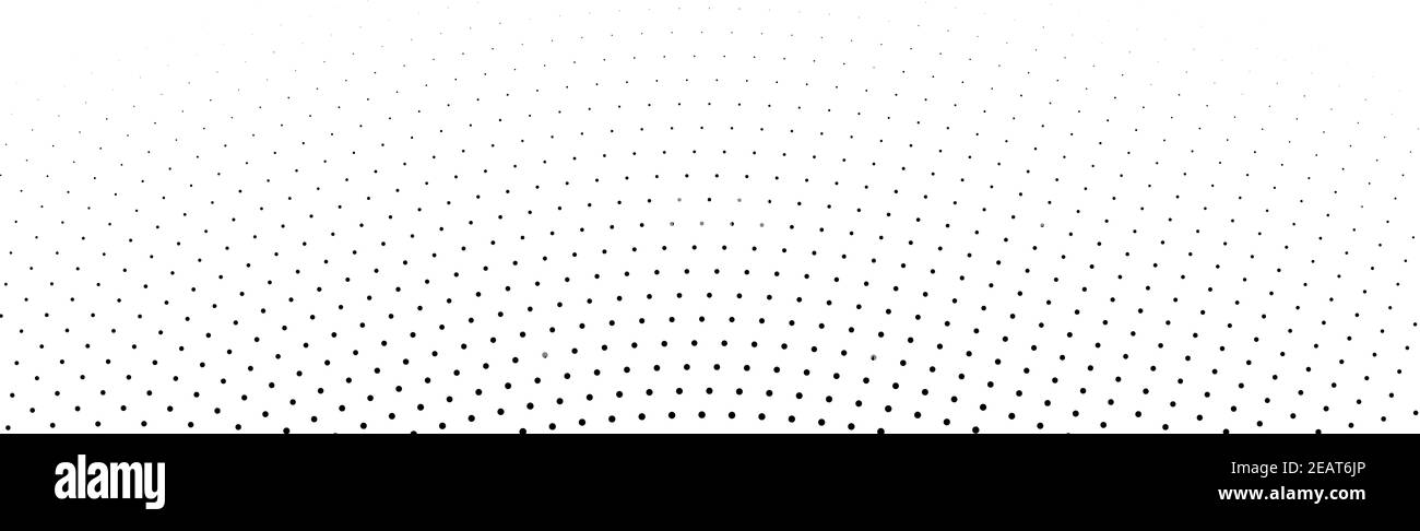 Viele schwarze Punkte auf einem weißen Hintergrund Panorama Stockfoto