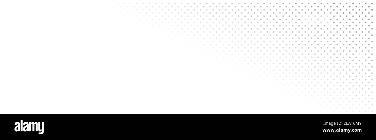 Viele schwarze Punkte auf einem weißen Hintergrund Panorama Stockfoto