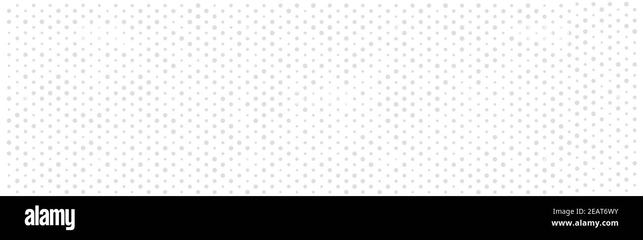 Viele schwarze Punkte auf einem weißen Hintergrund Panorama Stockfoto