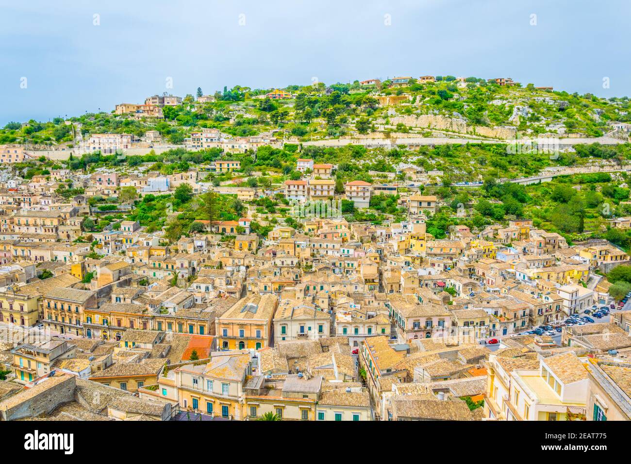Luftaufnahme von Modica, Sizilien, Italien Stockfoto