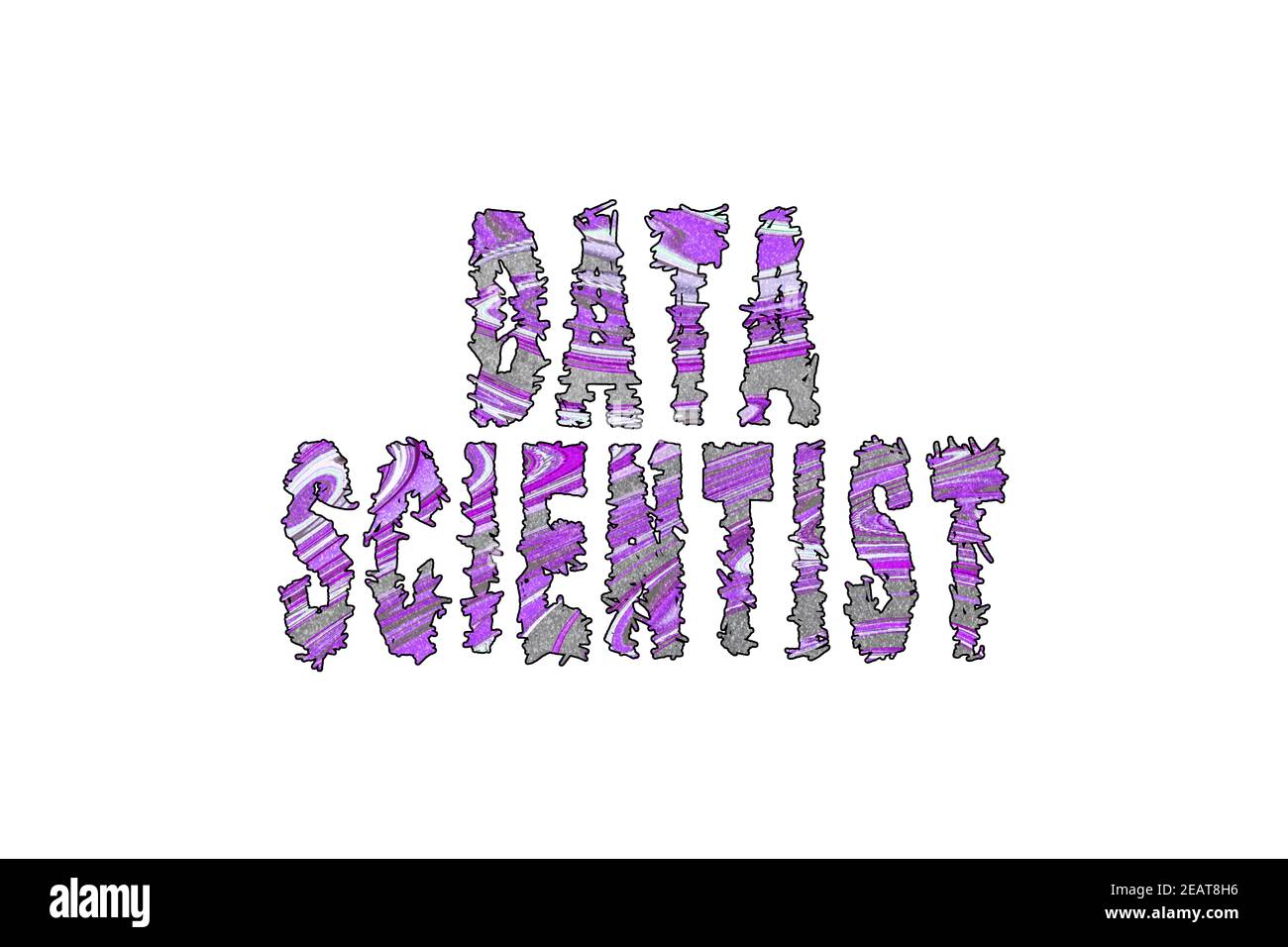 Data Scientist, Banner, Poster und Sticker, mit Beschneidungspfad Stockfoto