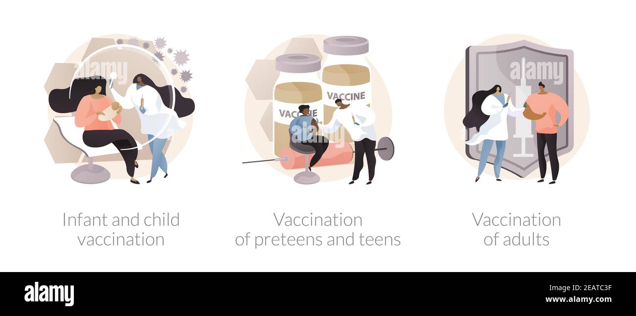 Infektionskrankheiten Prävention abstrakte Konzept Vektor Illustrationen. Stock Vektor