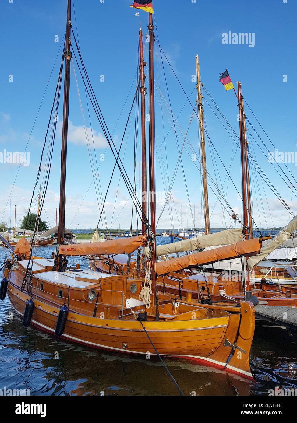 Zeesboot, Segelboot, Boddenlandschaft Stockfoto