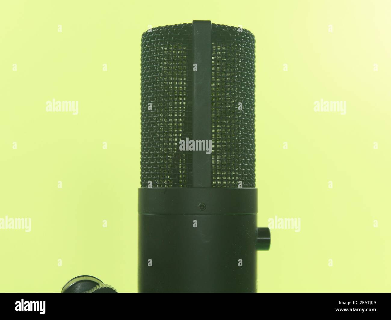 Mikrofon Ton Stimme schwarze Musik singen Schallplatten Vinyl Radio Stockfoto