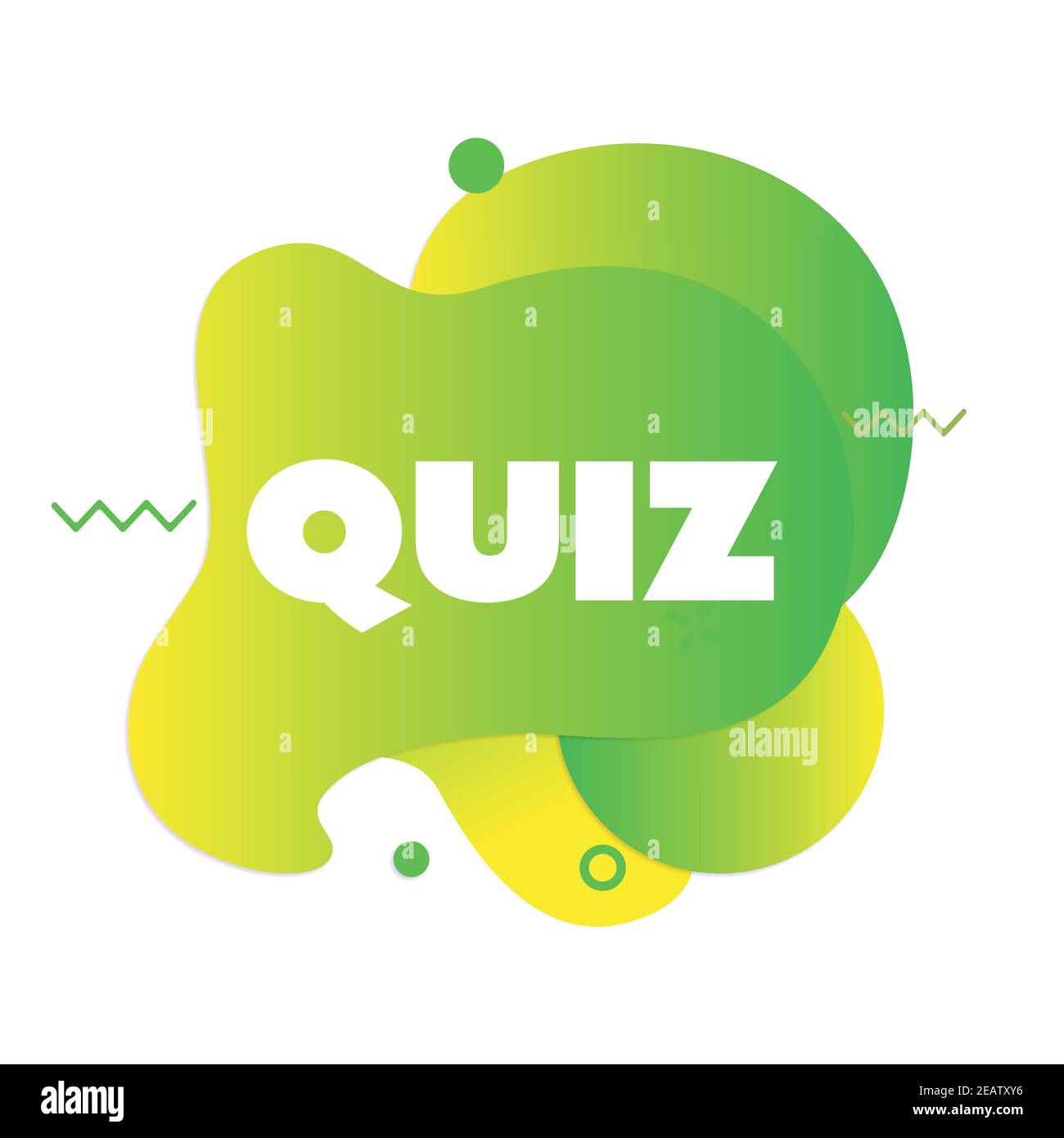 Quiz Vektor-Logo isolieren auf weiß, Fragebogen-Symbol, Umfrage Zeichen, flache Blase Sprache Symbole Stock Vektor