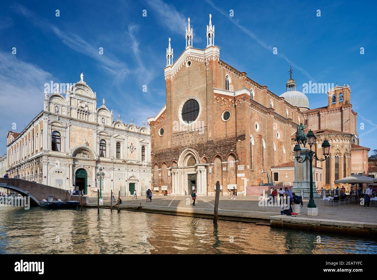 Basilica dei Santi Giovanni e Paolo und Scuola Grande di San Marco, Campo Santi Giovanni e Paolo, Venedig, Venetien, Italien Stockfoto