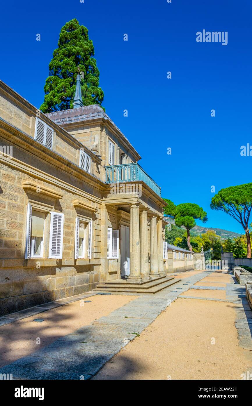 Casita del principe in der Nähe des Königlichen Sitzes von San Lorenzo de El Escorial in der Nähe von Madrid, Spanien Stockfoto