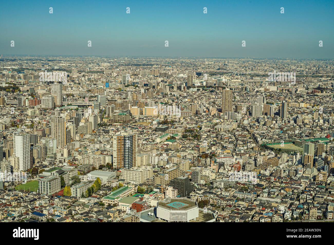 Skyline von Tokio vom Observatorium Sunshine aus gesehen 60 Stockfoto