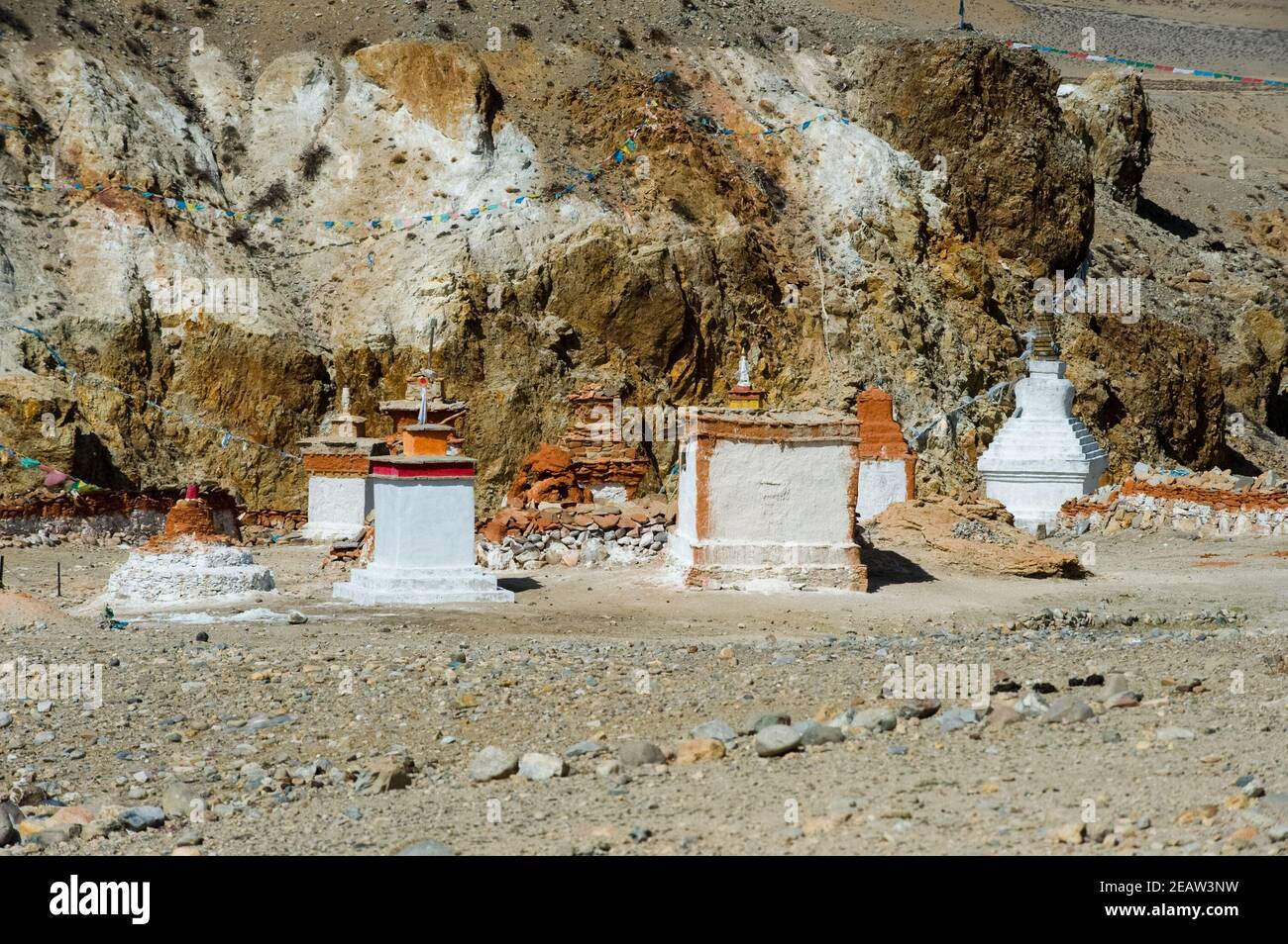 Buddhistische religiöse Gebäude. Tibet, Himalaya. Stockfoto