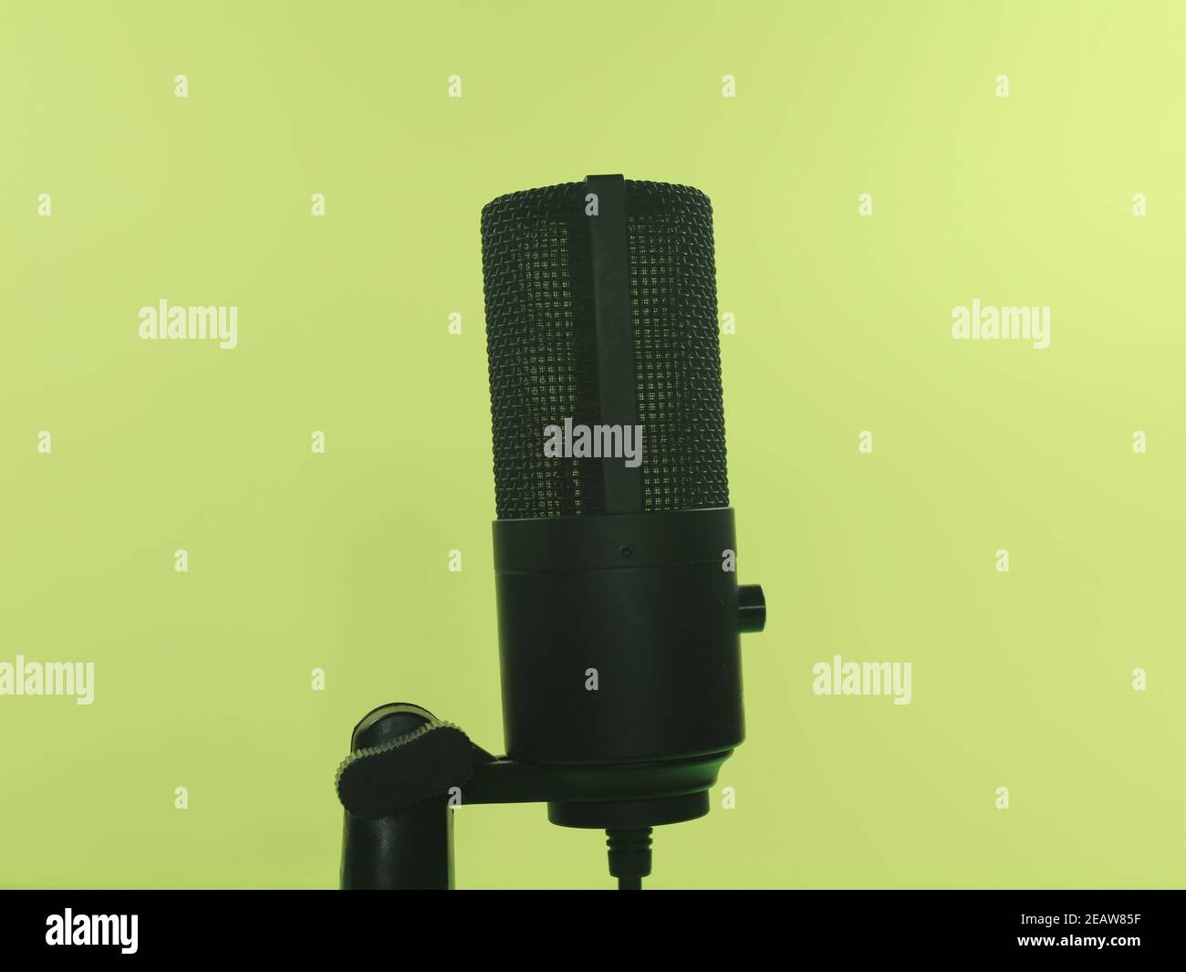 Mikrofon Ton Stimme schwarze Musik singen Schallplatten Vinyl Radio Stockfoto