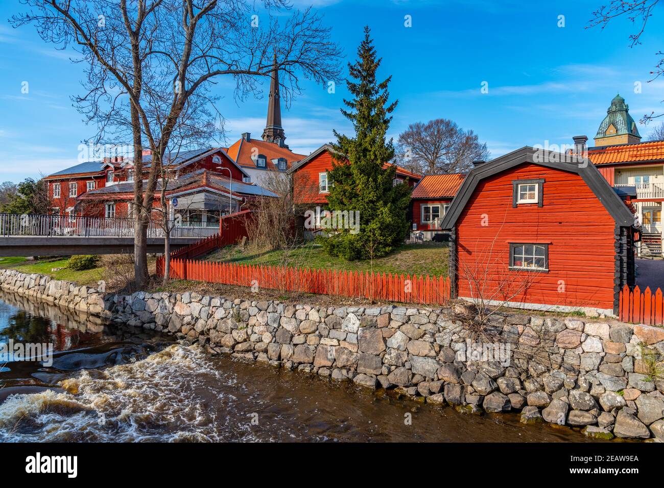 Gamla Stan Viertel und Kathedrale in Vasteras, Schweden Stockfoto
