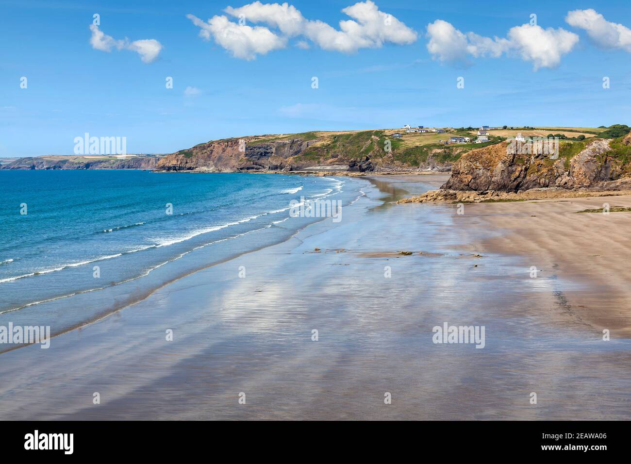 Little Haven und Broadhaven Beach Coastline Reiseziele in Pembrokeshire Wales Stockfoto