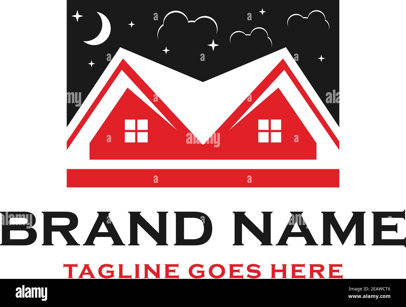 Home Logo Design Ihr Unternehmen Stock Vektor