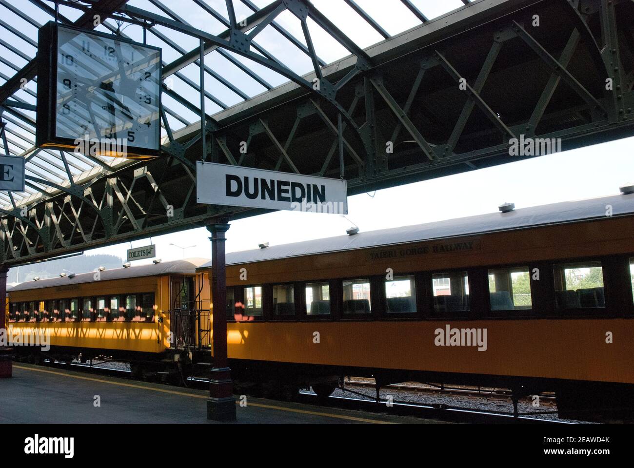 Dunedin Railway Station, South Island, Neuseeland. Stockfoto