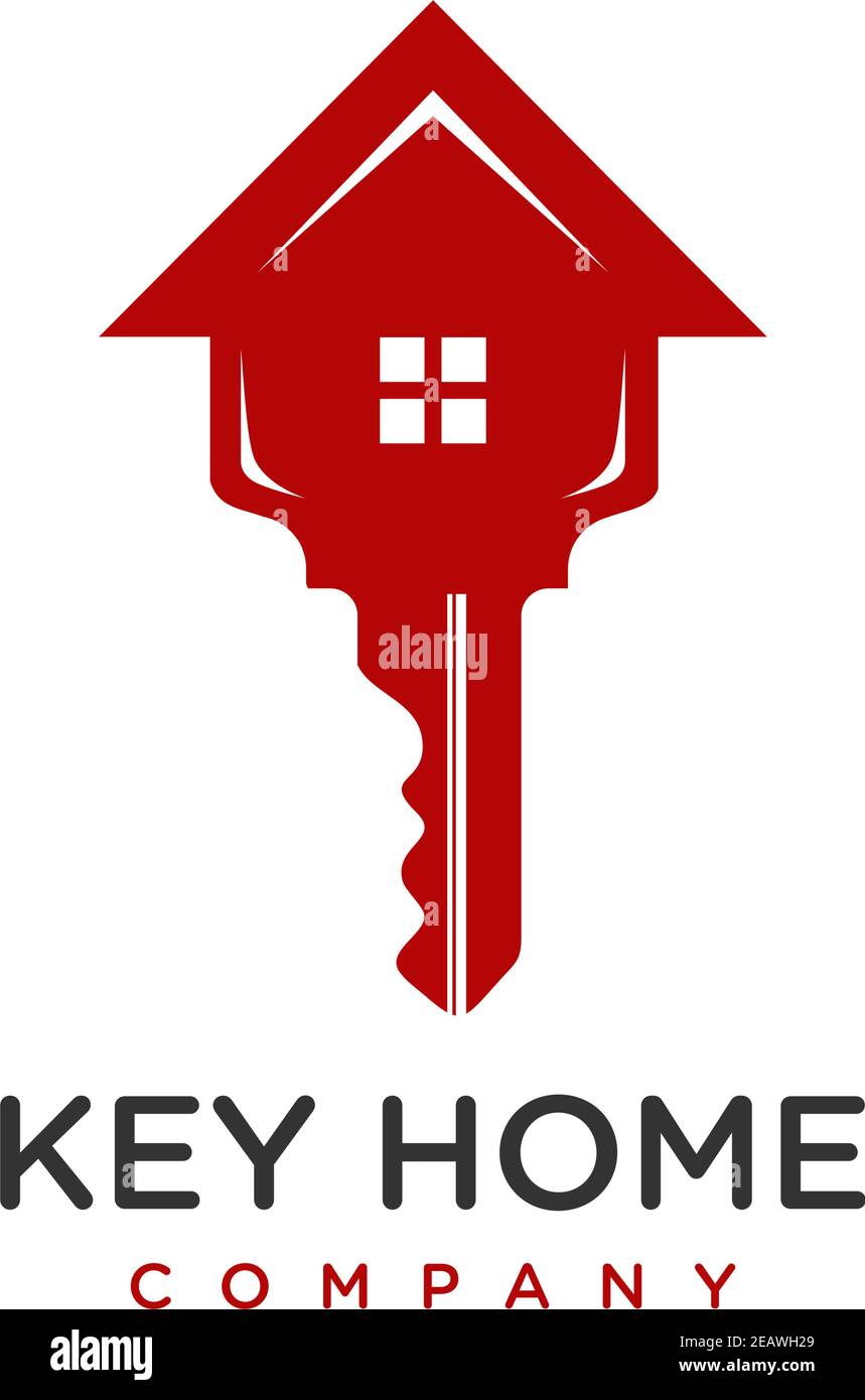 Haus Schlüssel Logo Design Ihr Unternehmen Stock Vektor