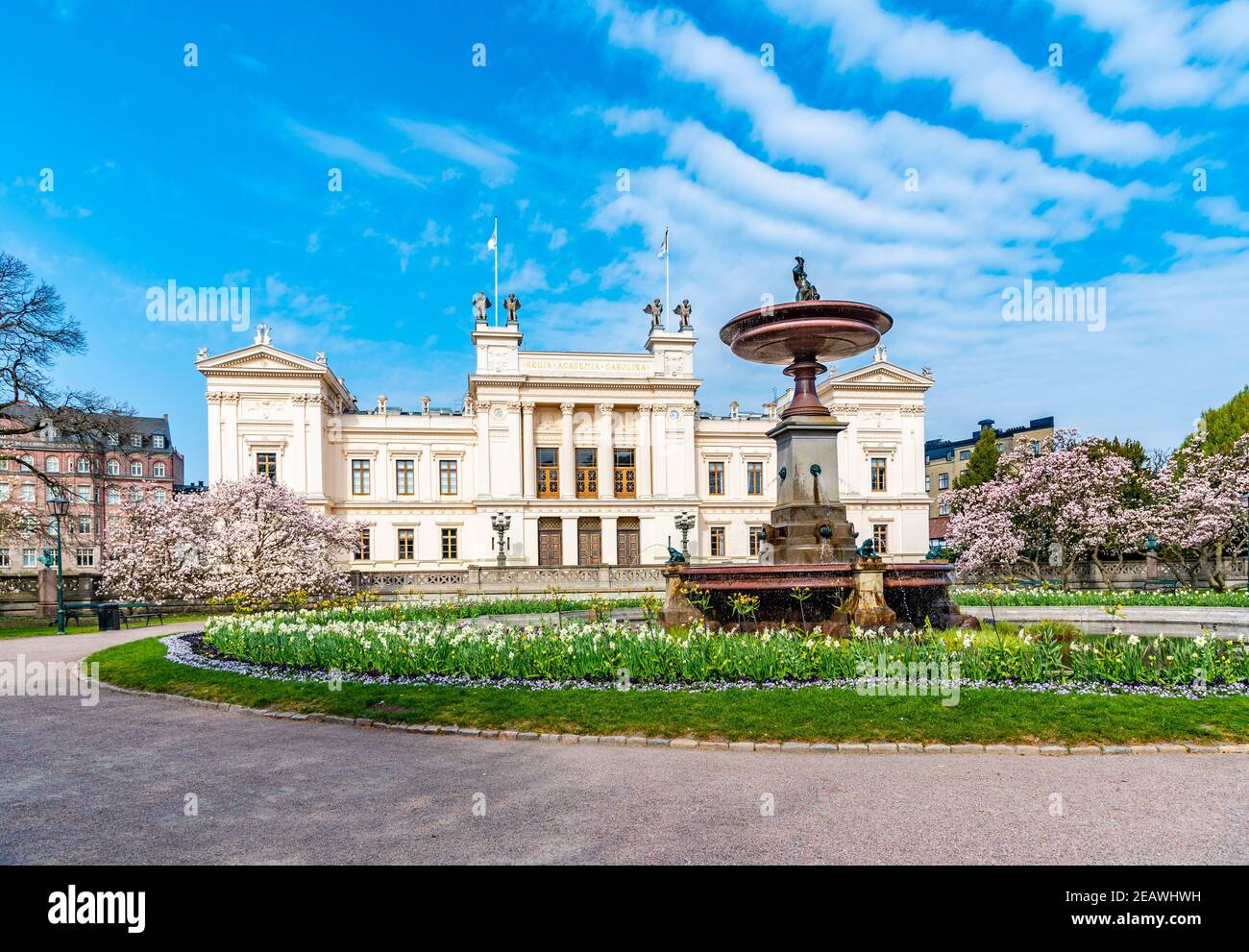 Blick auf die universität lund in Schweden Stockfoto