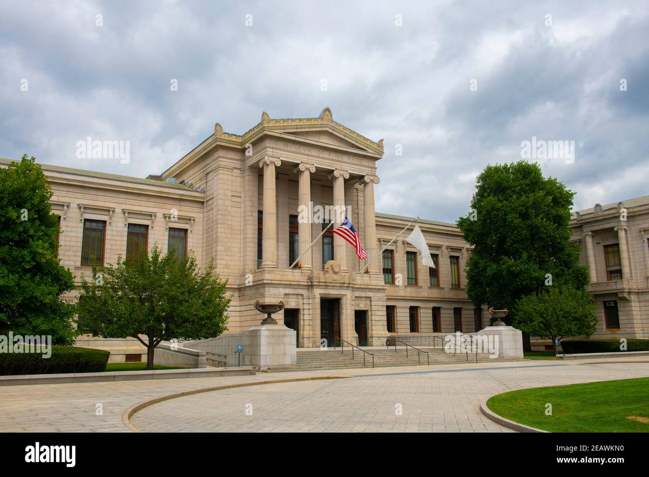 Haupteingang des Museum of Fine Arts in der Huntington Avenue 465, Boston, Massachusetts, USA. Stockfoto