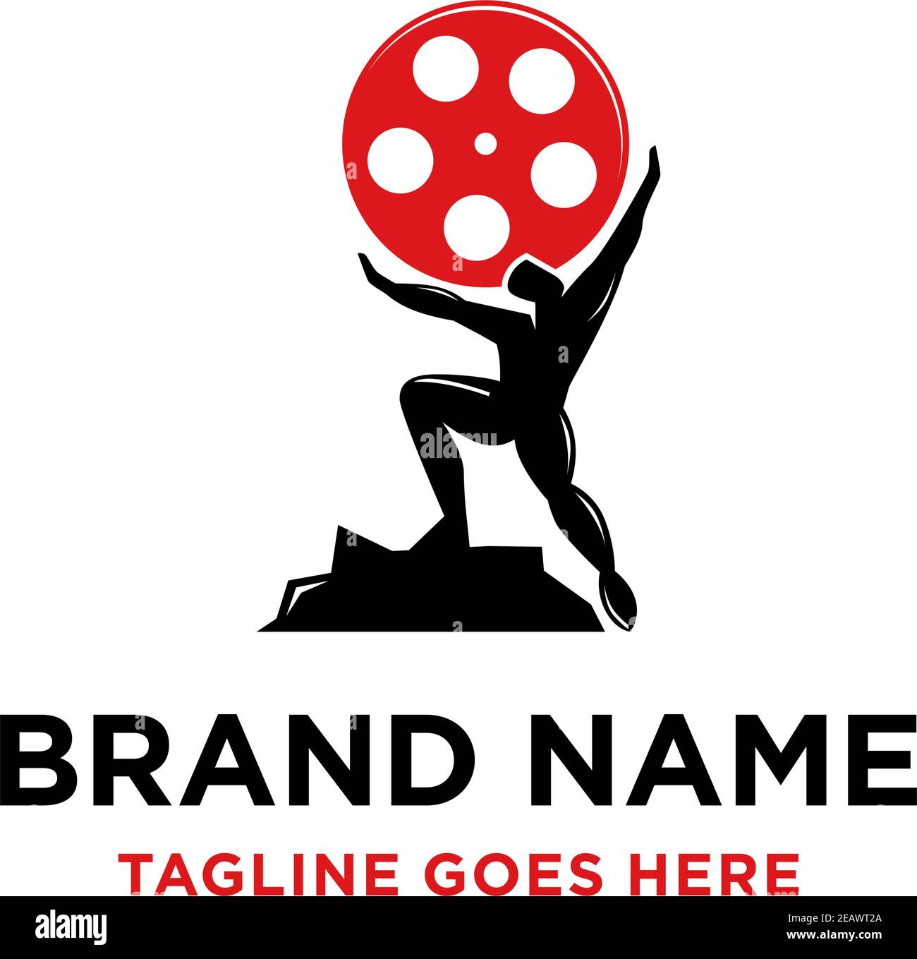 Entertainment-Logo gestalten Sie Ihr Unternehmen Stock Vektor
