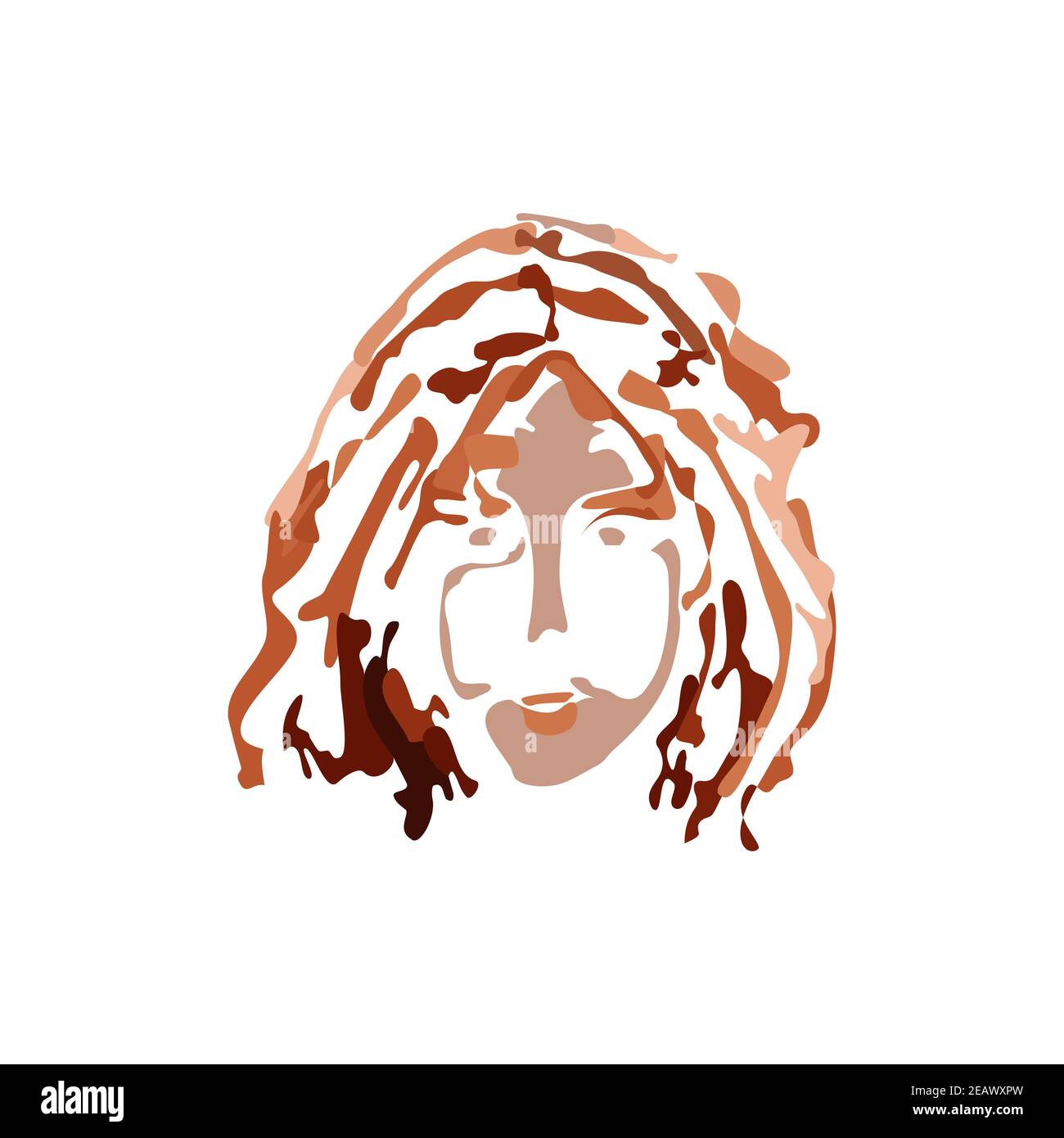 Abstrakte Frau Portrait Mode. Illustrationen Designs. Stock Vektor