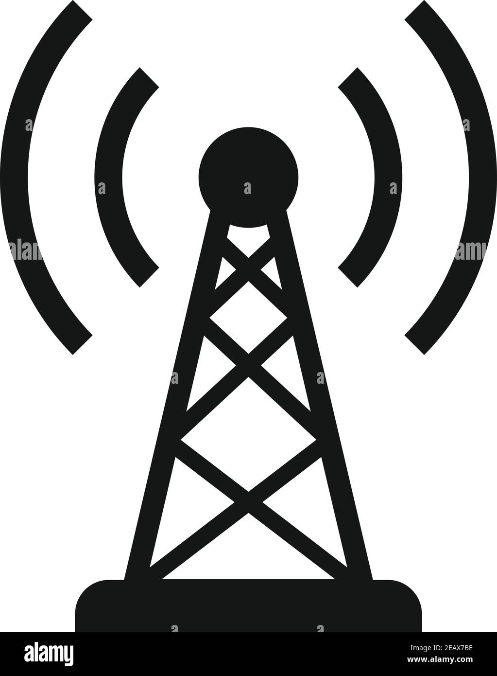 Radio-Turm-Symbol, einfachen Stil Stock Vektor