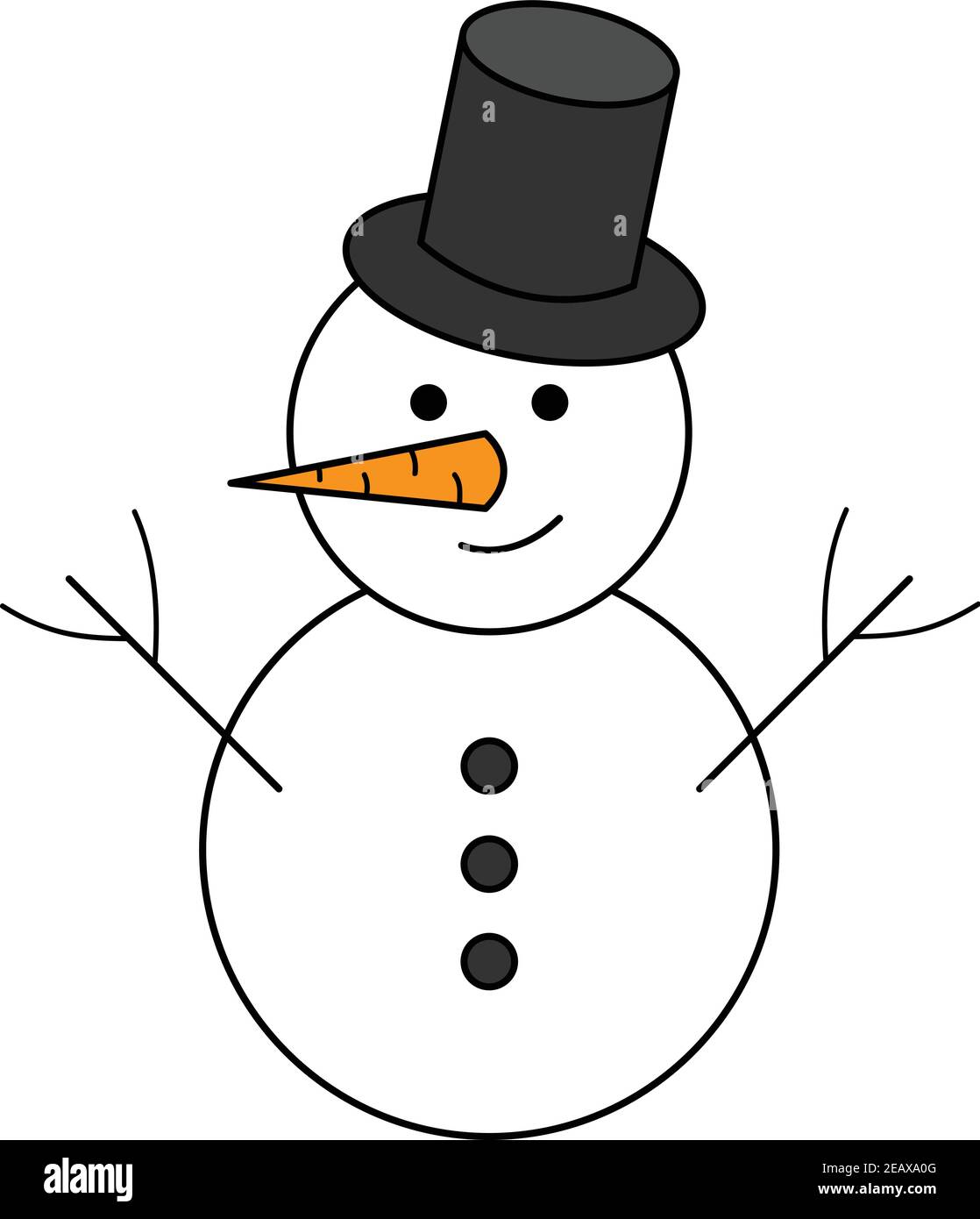 Winter Schneemann Vektor skizziert Illustration Symbol. Saisonal