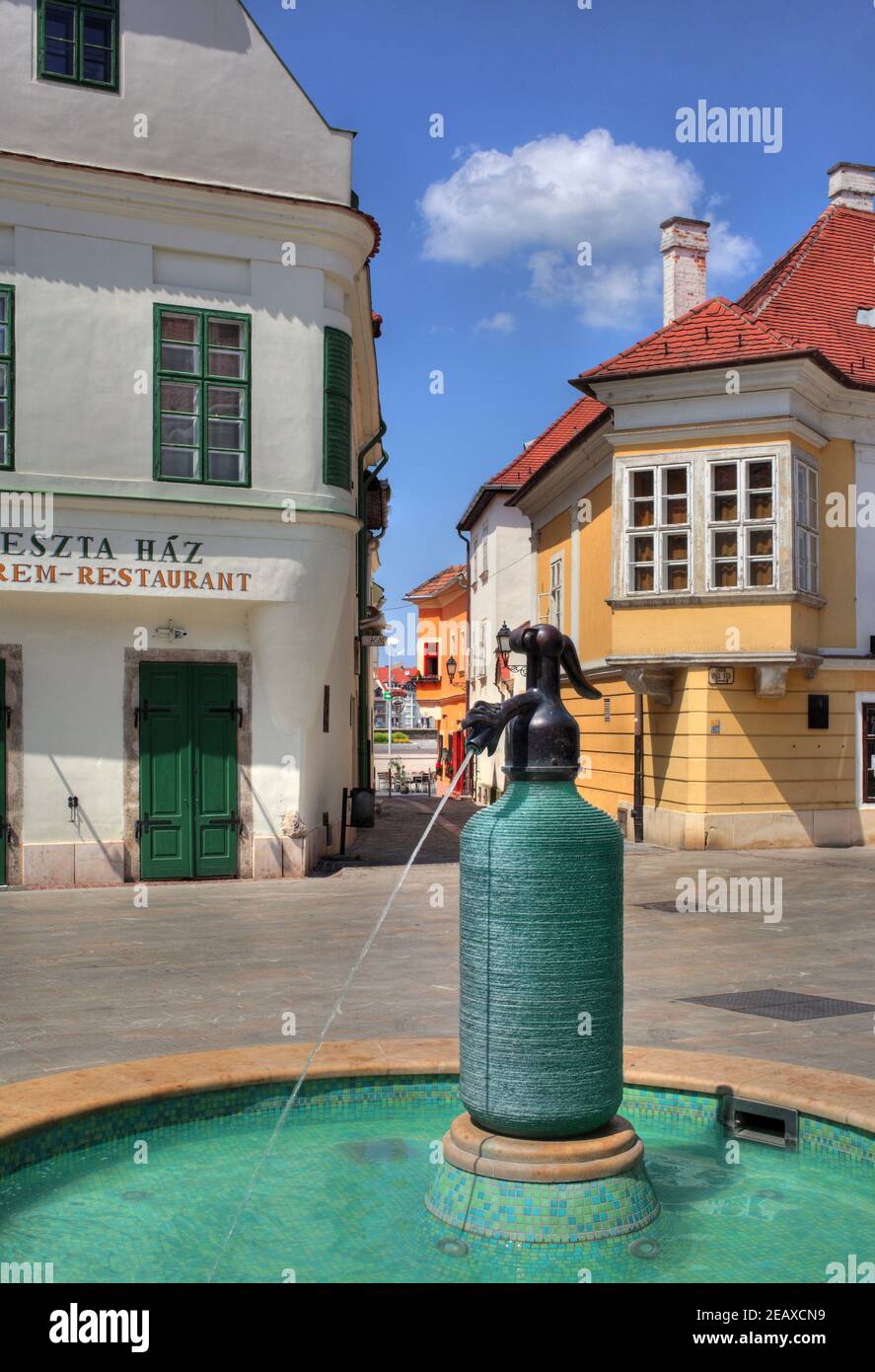 Ungarische Erfindung als Brunnen Stockfoto