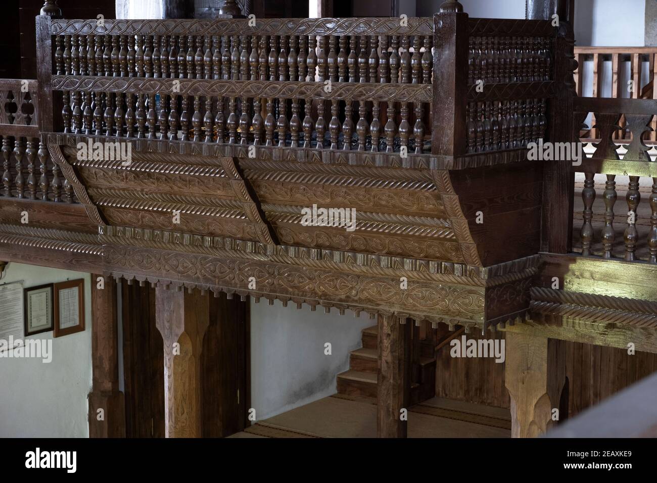 Die historische Taşören Moschee, die sich im Çaykara Bezirk der Provinz Trabzon befindet und komplett aus Holz besteht. Besuchsdatum ist 04.02.2021 Stockfoto