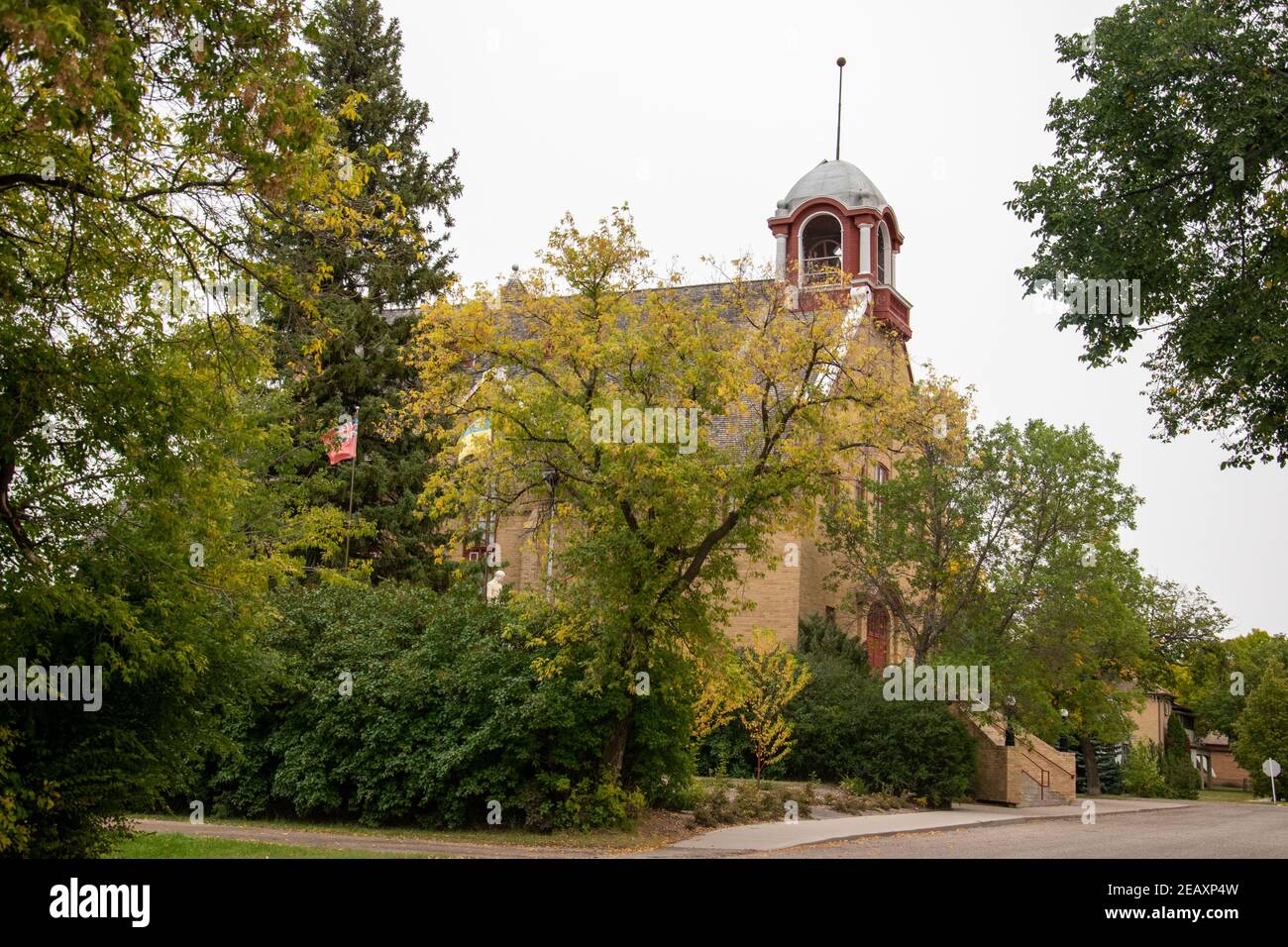 Das Rathaus von Wolseley, Saskatchewan, Kanada. Dieses Gebäude war ursprünglich das Opernhaus, das in den Jahren 1906-7 erbaut wurde. Stockfoto