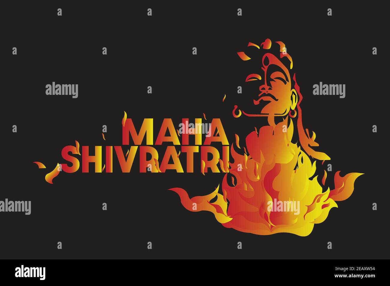 Abbildung: Designs Der Happy Maha Shivratri Grußkarte Stock Vektor