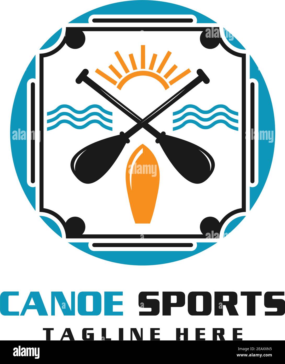 Kanu Sport Logo Ihr Unternehmen Stock Vektor