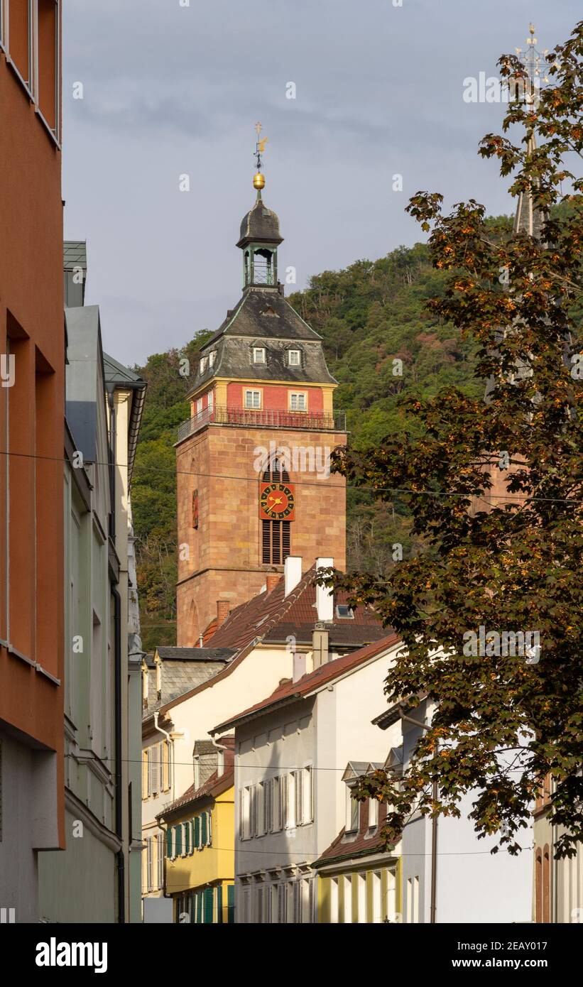 Kirchturm in Neustadt an der Weinstraße, einer Stadt in Rheinland-Pfalz in Deutschland Stockfoto