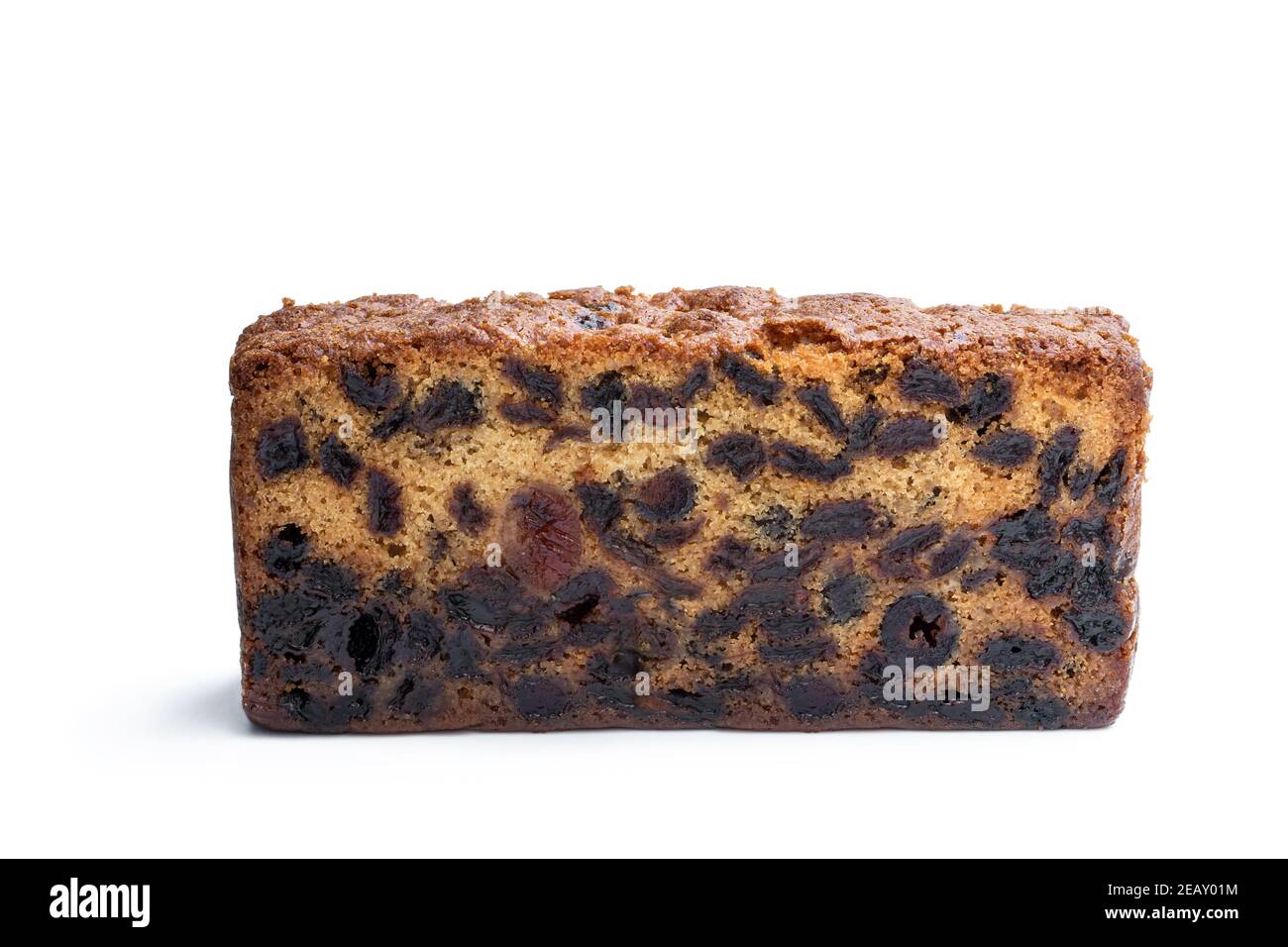 Reiche dunkle Obstkuchen auf weiß isoliert Stockfoto