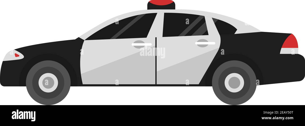 Vector Polizeiauto isoliert auf weißem Hintergrund Stock Vektor
