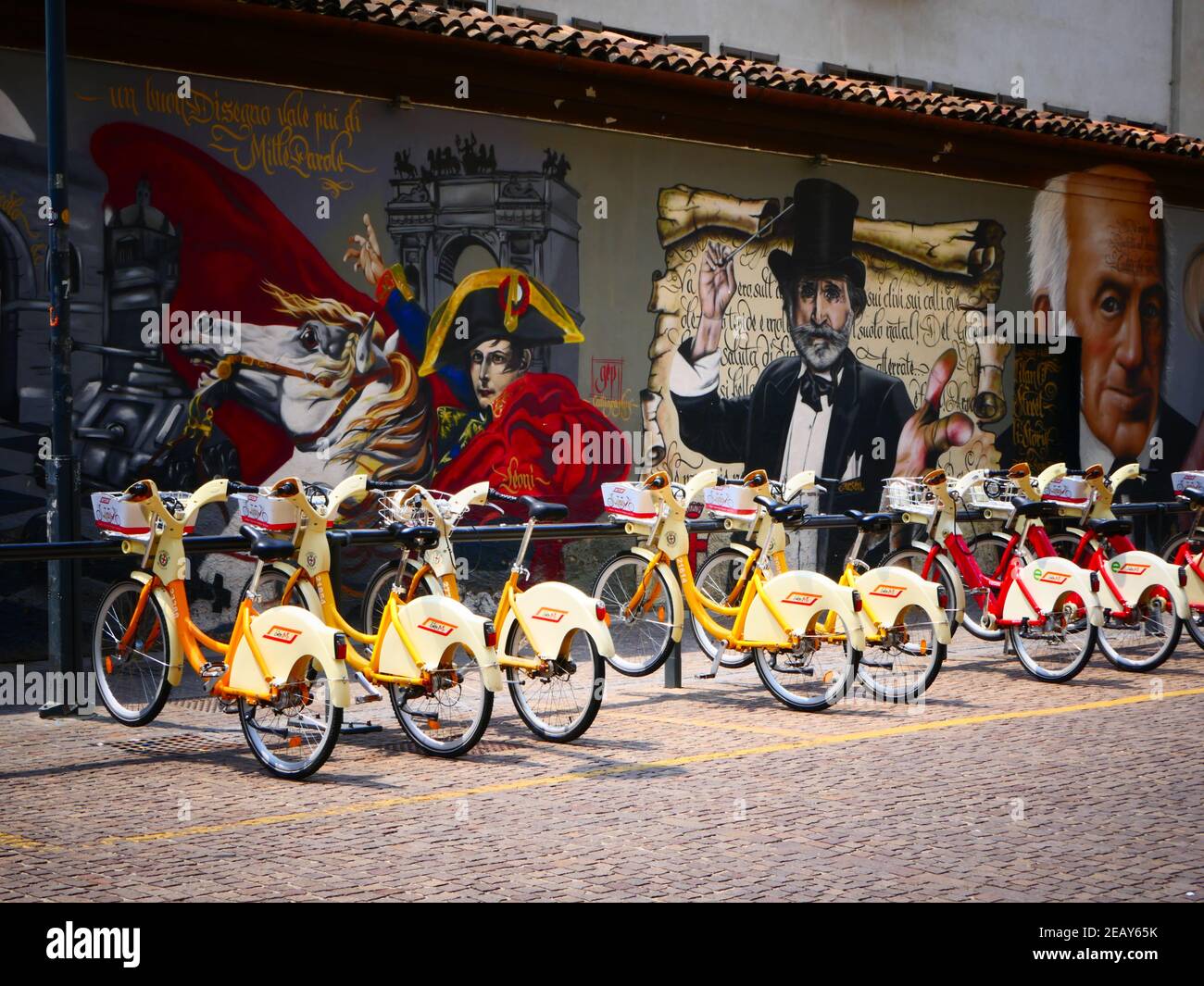 Bike Mi, innovative Fahrradverleih Fahrrad in der Stadt Mailand, Italien Stockfoto