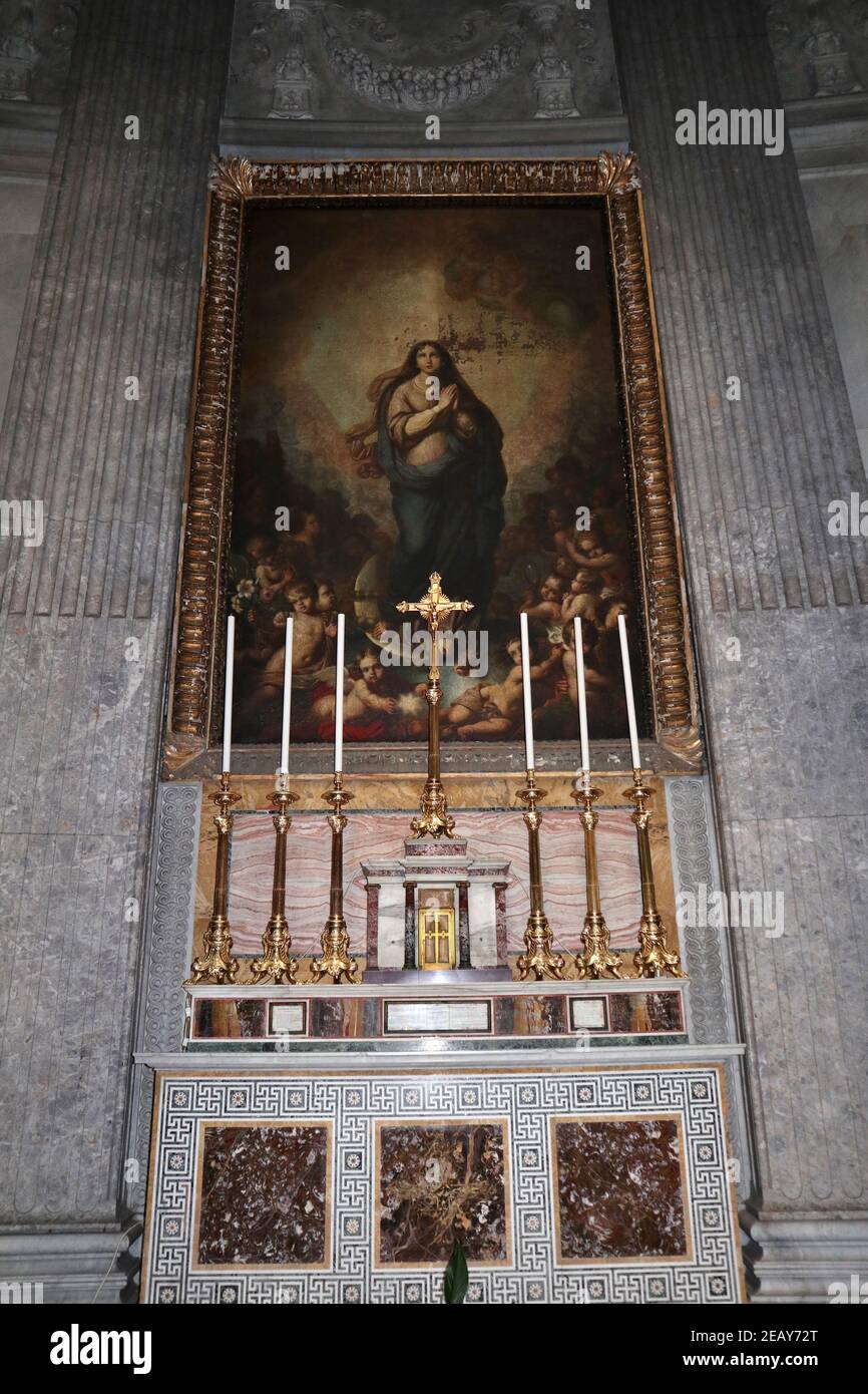 Neapel – Cappella dell'Immacolata della Basilica di San Francesco da Paola Stockfoto