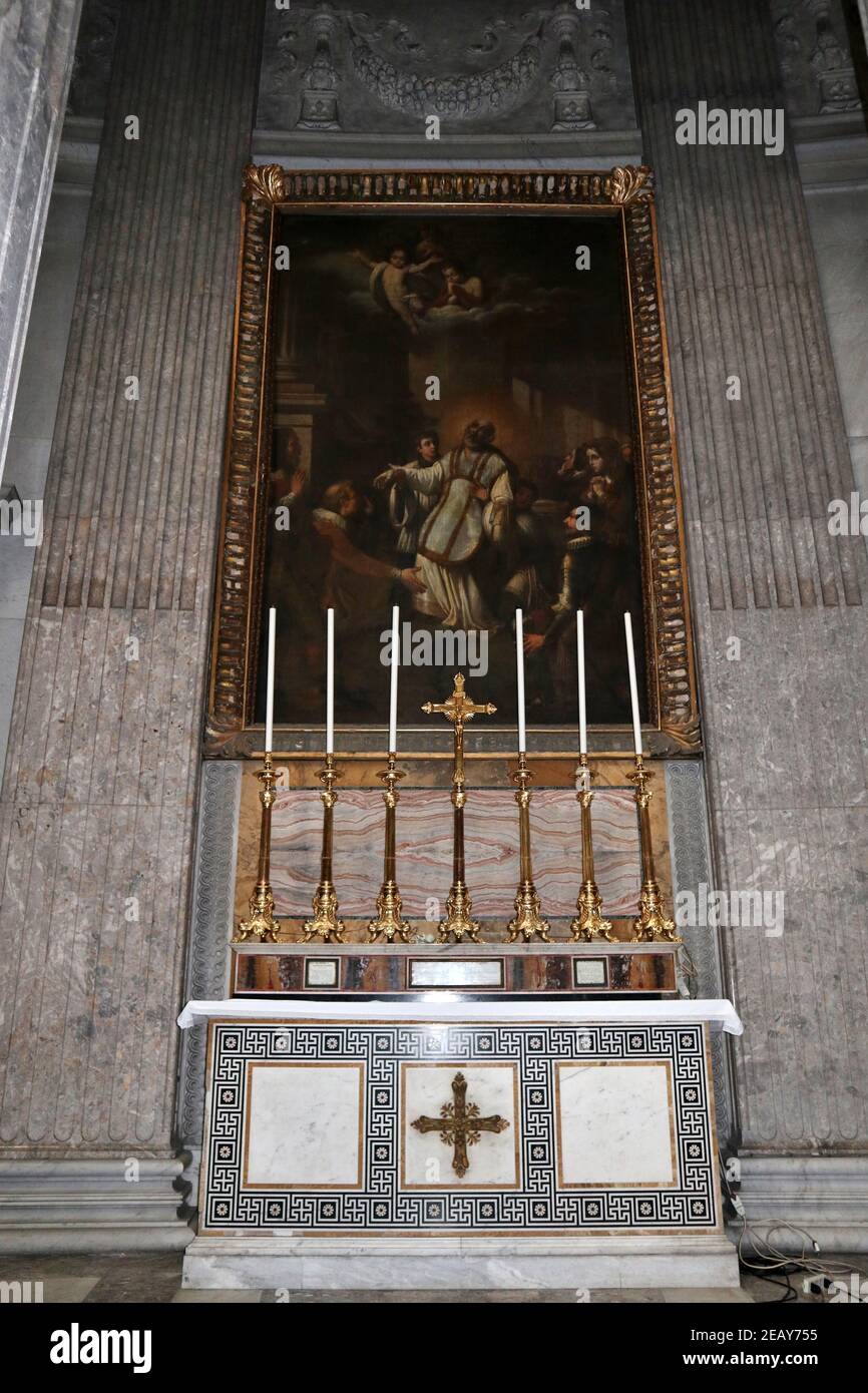 Napoli – Cappella di Sant'Andrea della Basilica di San Francesco Da Paola Stockfoto