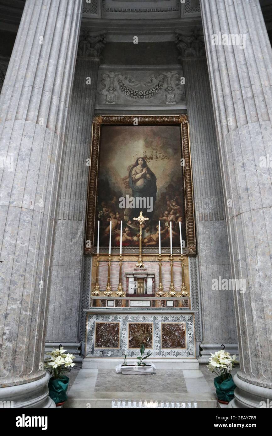 Napoli – Seconda cappella sinistra nella Basilica di San Francesco Da Paola Stockfoto