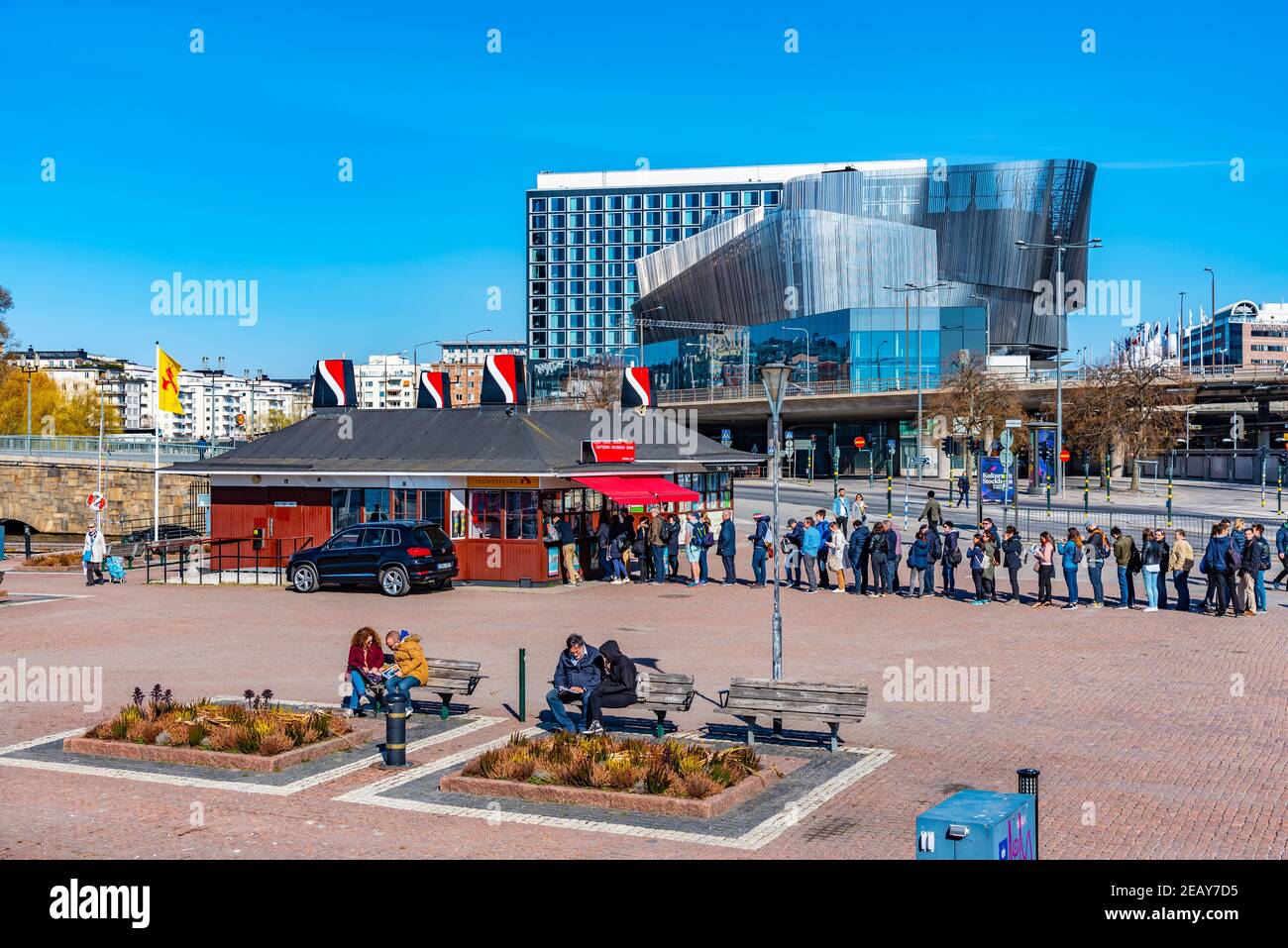 STOCKHOLM, SCHWEDEN, 21. APRIL 2019: Blick auf das Konferenzzentrum Waterfront in Stockholm, Schweden Stockfoto