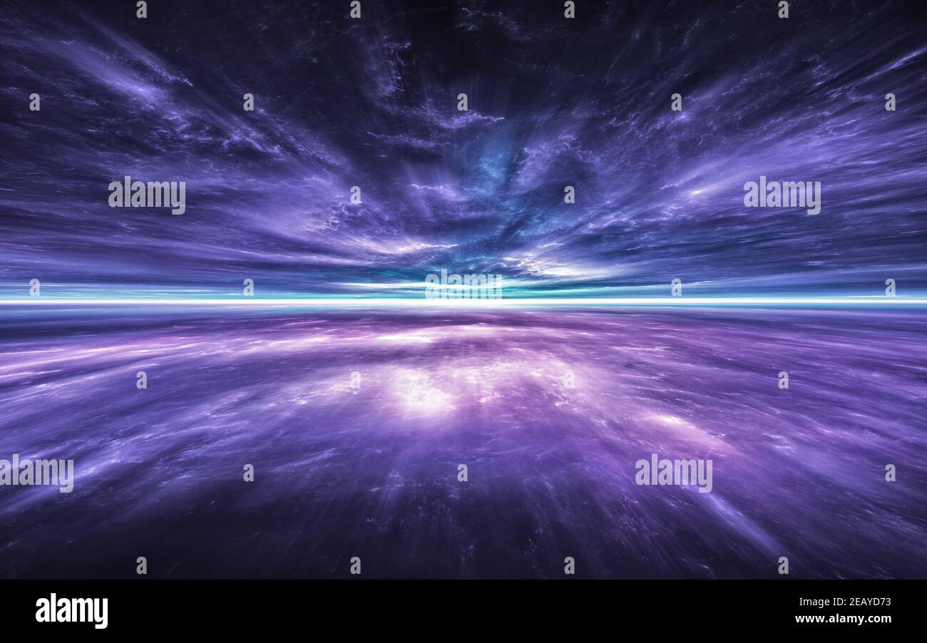 Time Warp, Reisen im Weltraum. Zeitdilatation, Abbildung Stockfoto