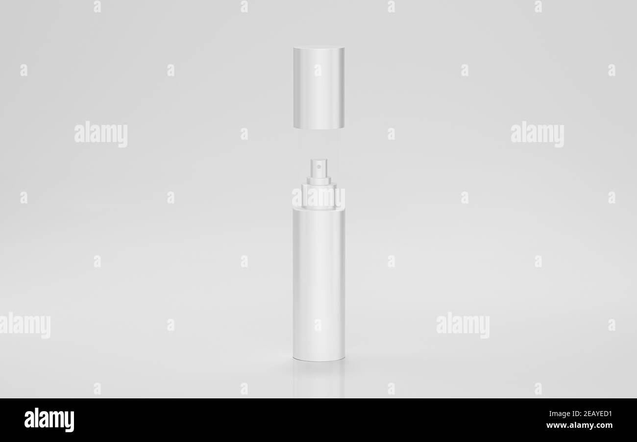 Blank kosmetische Tube Verpackung Mockup, 3D Rendering. Digitale Zeichnung des Computers. Stockfoto
