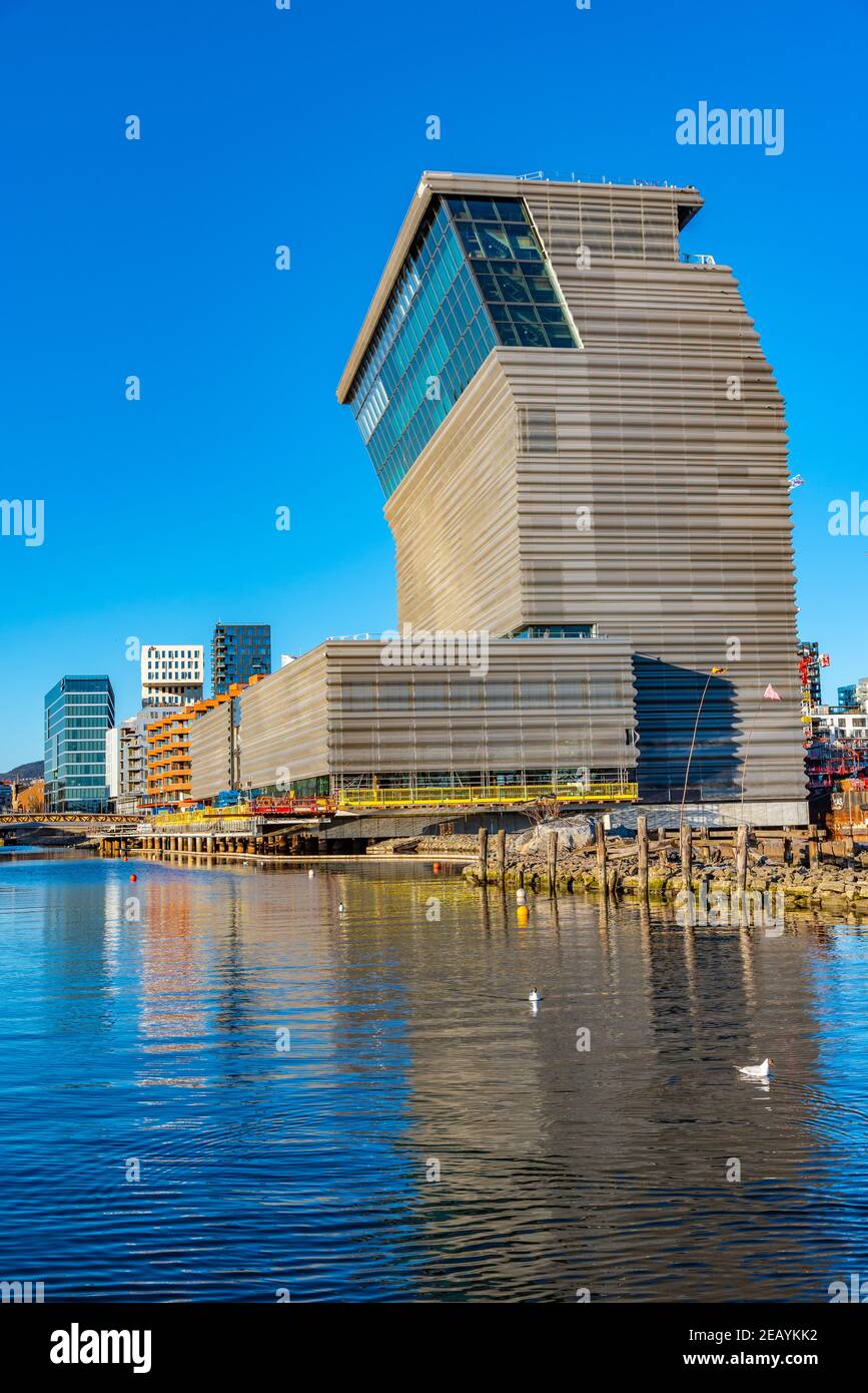 OSLO, NORWEGEN, 15. APRIL 2019: Das neue Munch-Museum in Oslo befindet sich noch im Bau, Norwegen Stockfoto