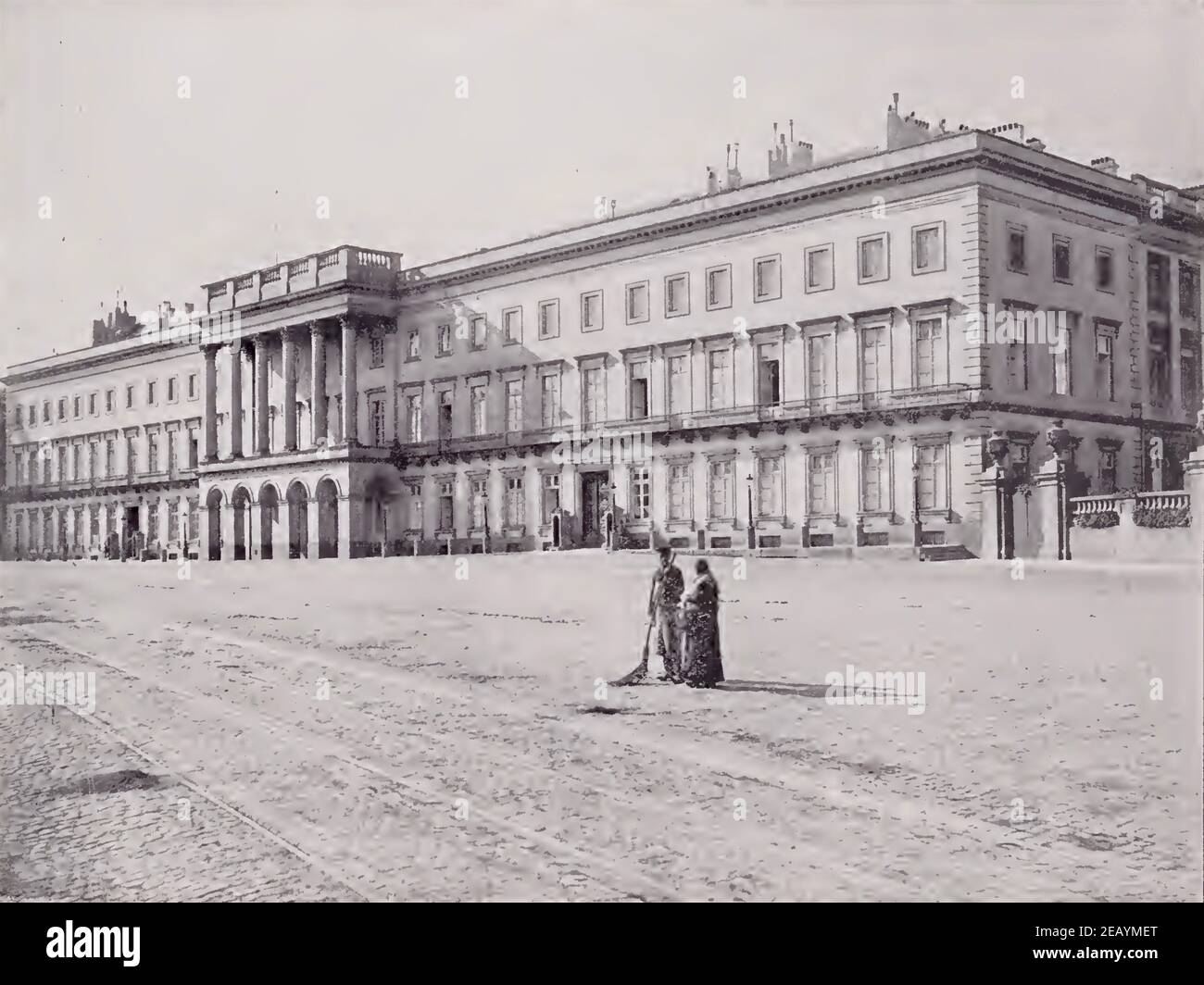 Vintage-Foto vom Palast des Königs, Brüssel, Belgien. Stockfoto