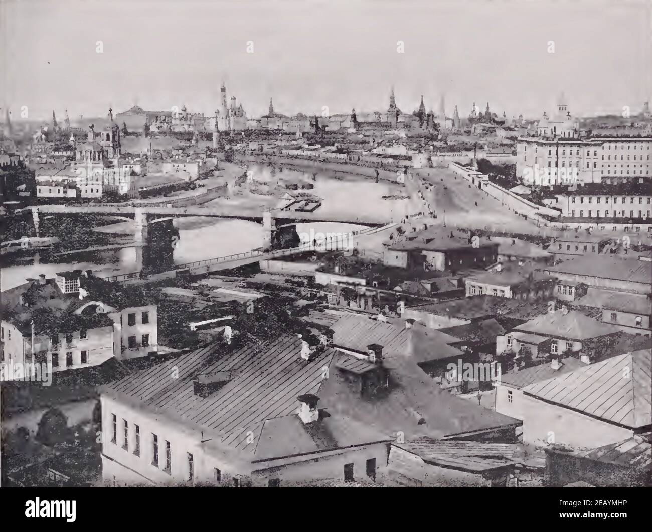 Anfang 1892 Foto der russischen Stadt Moskau Stockfoto